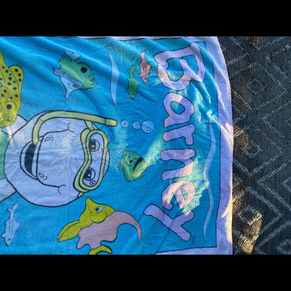 🤿 🐠 Vintage 1992 Barney Snorkel Swimming Beach Towel Fish Ocean Lyons Group! - Picture 4 of 7